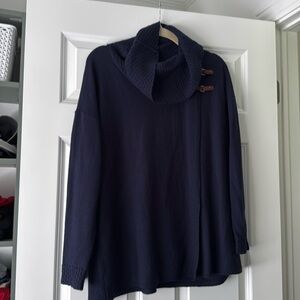 Ellen Tracy merona wool sweater navy blue